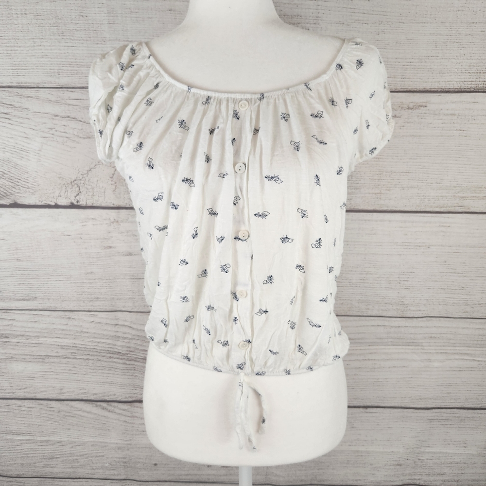 Agenda Little Bird Cinched Bottom Blouse